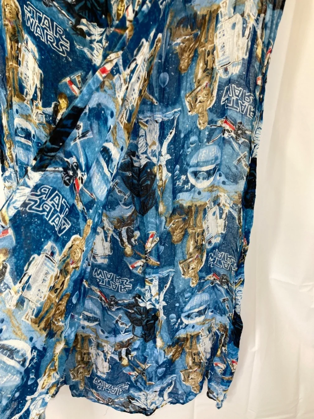 Star Wars Scarf Light Weight Blue A New Hope Designs Tag Missing